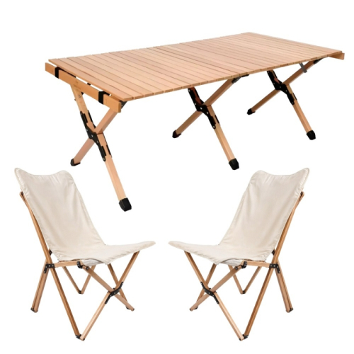 Набор для отдыха реечный стол 120 на 60 со стульями