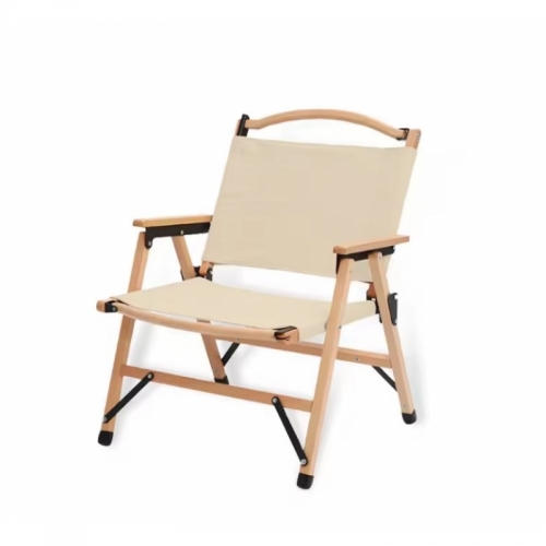 Складной стул для кемпинга из дерева с подлокотниками
