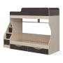 Кровать двухъярусная с ящиками Р443 Капризун 6 дуб миланский