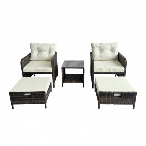 Набор мебели из ротанга, 5 предметов, коричневый, GM-M79