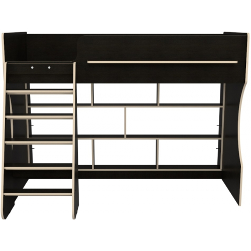 Кровать чердак Р432 Капризун 1 дуб миланский с полками