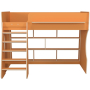 Кровать чердак Р432 Капризун 1 оранжевый с полками