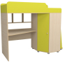 Кровать чердак с рабочей зоной Р440 Капризун 5 лайм