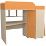 Кровать чердак с рабочей зоной Р440 Капризун 5 оранжевый