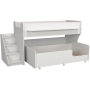 Двухъярусная кровать Р444-2 Капризун 12 с лестницей с ящиками белый