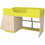 Кровать чердак Р441 Капризун 9 лайм со шкафом