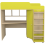 Кровать чердак с рабочей зоной Р440 Капризун 5 лайм