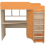 Кровать чердак с рабочей зоной Р440 Капризун 5 оранжевый
