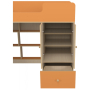 Кровать чердак Капризун 10 Р446 со шкафом оранжевый