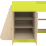 Кровать чердак Р441 Капризун 9 лайм со шкафом