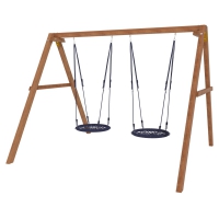 Деревянные качели Красная Звезда с двумя качелями гнездо 60 см