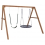 Деревянные качели Красная Звезда с качелями гнездо 100 см и гибкими качелями