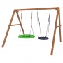 Деревянные качели Красная Звезда с качелями гнездо 60 см и качелями гнездо Свиби
