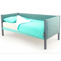 Детская кровать-тахта мягкая Бельмарко Svogen графит-мятный