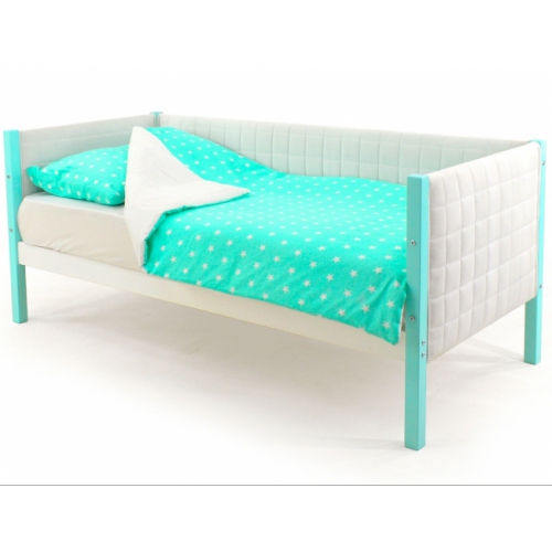 Детская кровать-тахта мягкая Бельмарко Svogen мятно-белый