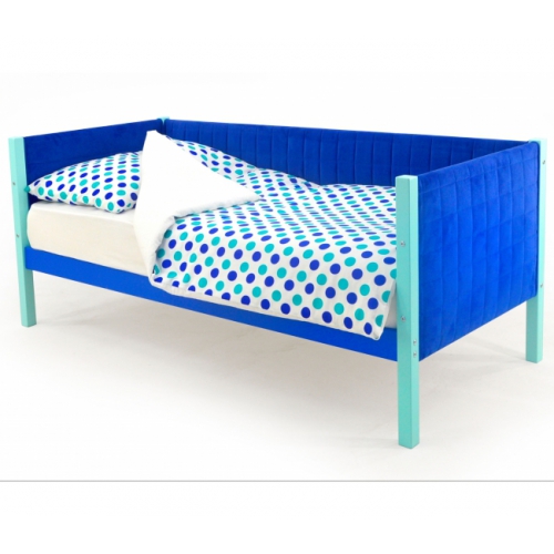 Детская кровать-тахта мягкая Бельмарко Svogen мятно-синий