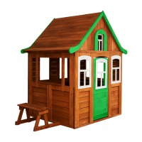 Детский домик Цветочный зеленый