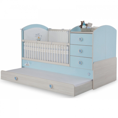 Кроватка трансформер Cilek Baby Boy с выдвижным спальным местом